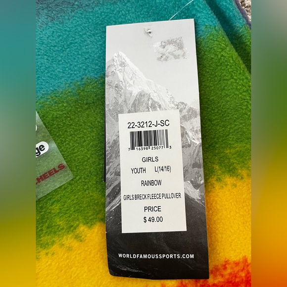 NWT Rainbow Fleece Girls Pullover - Picture 9 of 9